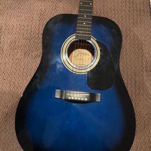 Black and blue guitar